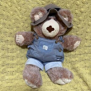 Vtg Furskins Bear Dudley Plush Xavier Roberts Cabbage Patch 22" 1983 1984 Tag
